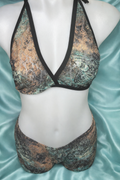 Teal Bronze Lace Short Set