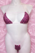 Pink Leopard Microkini Set