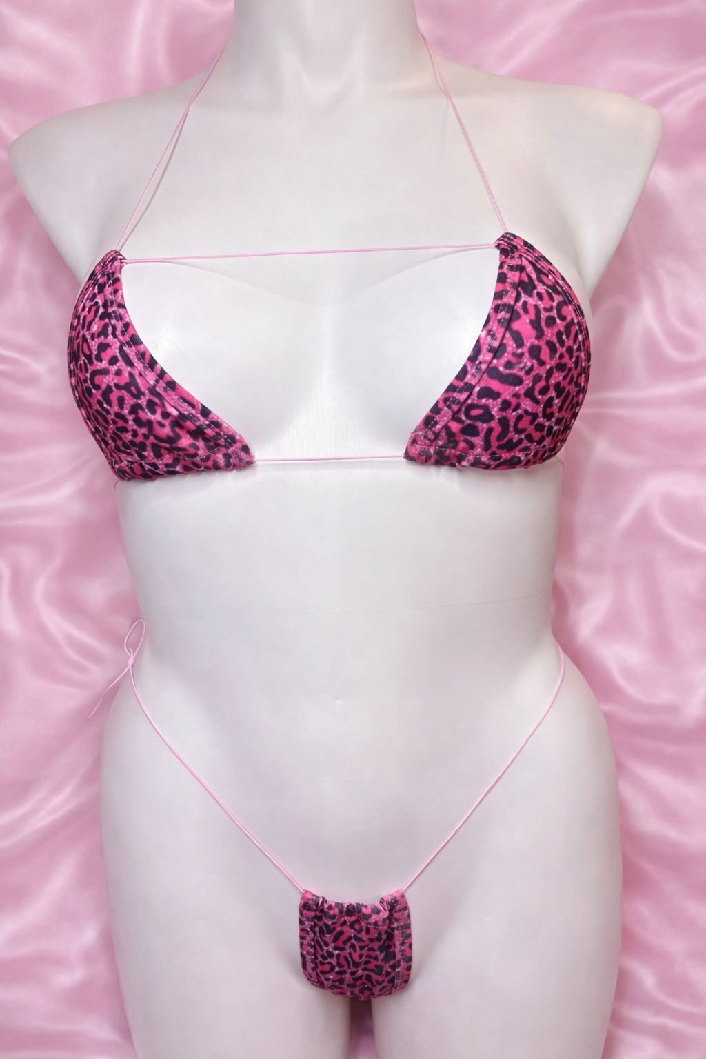 Pink Leopard Microkini Set