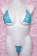 Teal Snakeskin Micro Kini Set