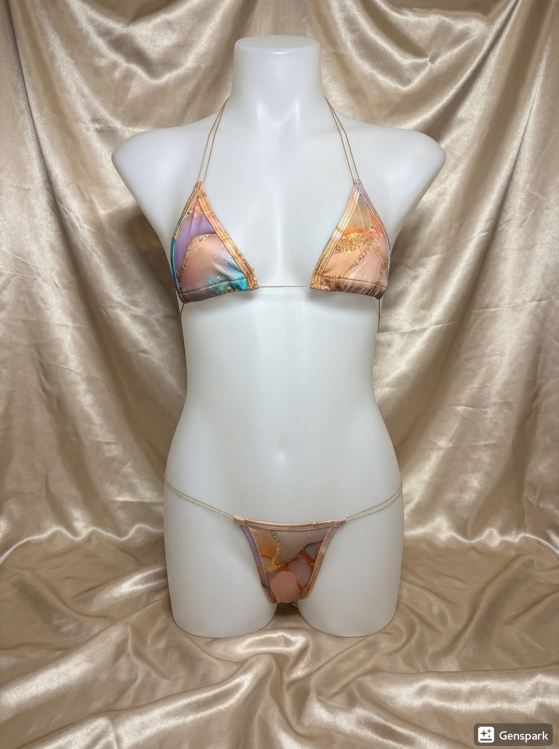 Watercolor Iridescent Microkini